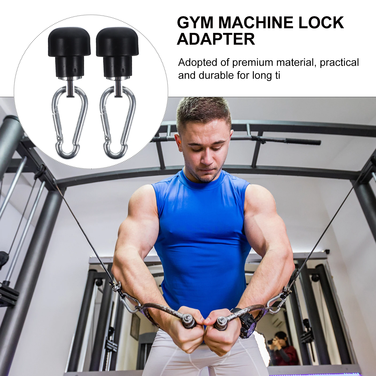 

2 Sets Wire Rope Joint Terminal Fitness Equipment Accessories Ankle Workout Cable Ankle Attachments for Gym Grips Connection