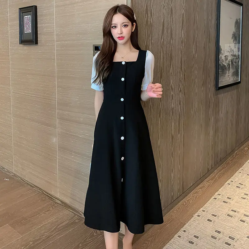 knee length dresses for ladies Casual Dress SATI, Summer Casual A Line Dress in Cherry Red
