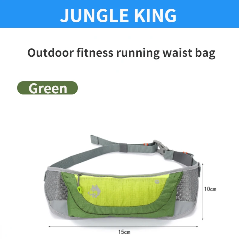 JUNGLE KING CY2674 Marathon Jogging Cycling Running Hydration Belt Waist Bag Pouch Fanny Pack Phone Holder for Water Bottles