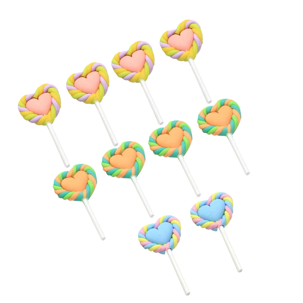 10 PCS Simulated Marshmallow Simulation Lollipop Decoration Crafts Photo Props