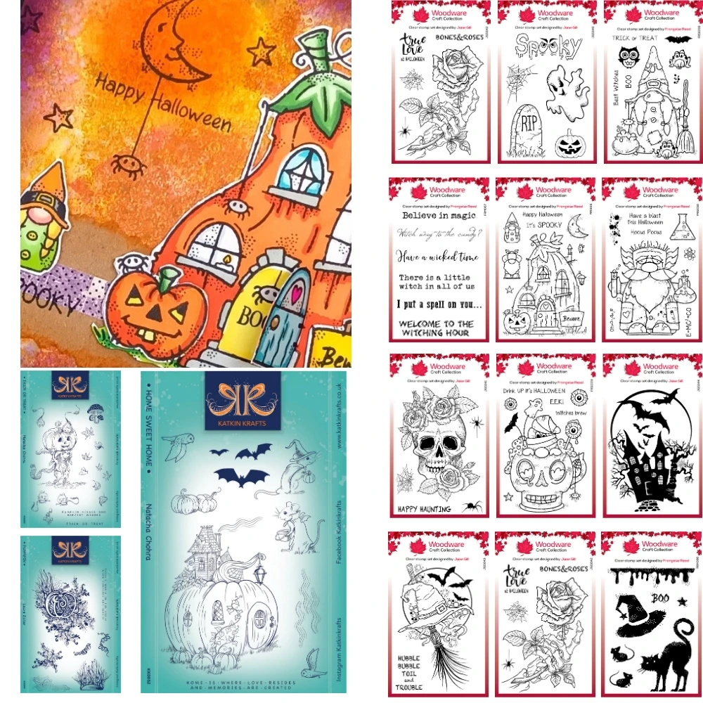 الجنية القلعة هالوين واضح سيليكون Stamps DIY بها بنفسك سكرابوكينغ الحرفية لوازم ختم ألبوم صور بطاقة صنع