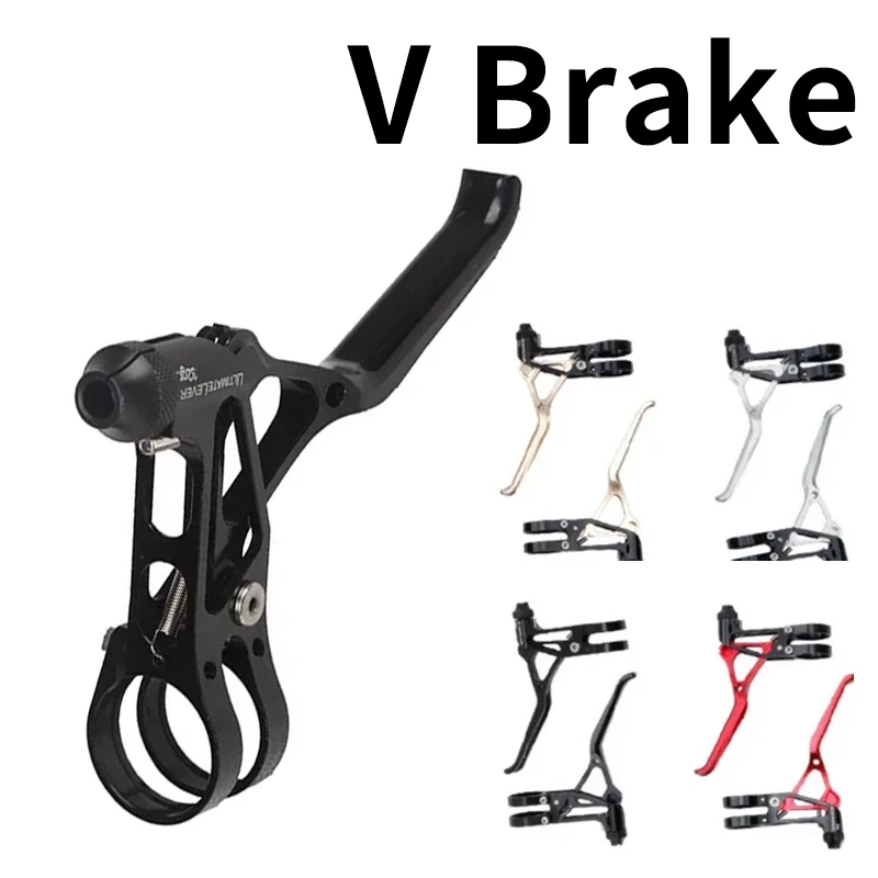 

Тормозной рычаг Litepro V, красные, черные тормозные рычаги, легкая велосипедная тормозная ручка с ЧПУ, двойная для шоссейного велосипеда Bmx Brompton