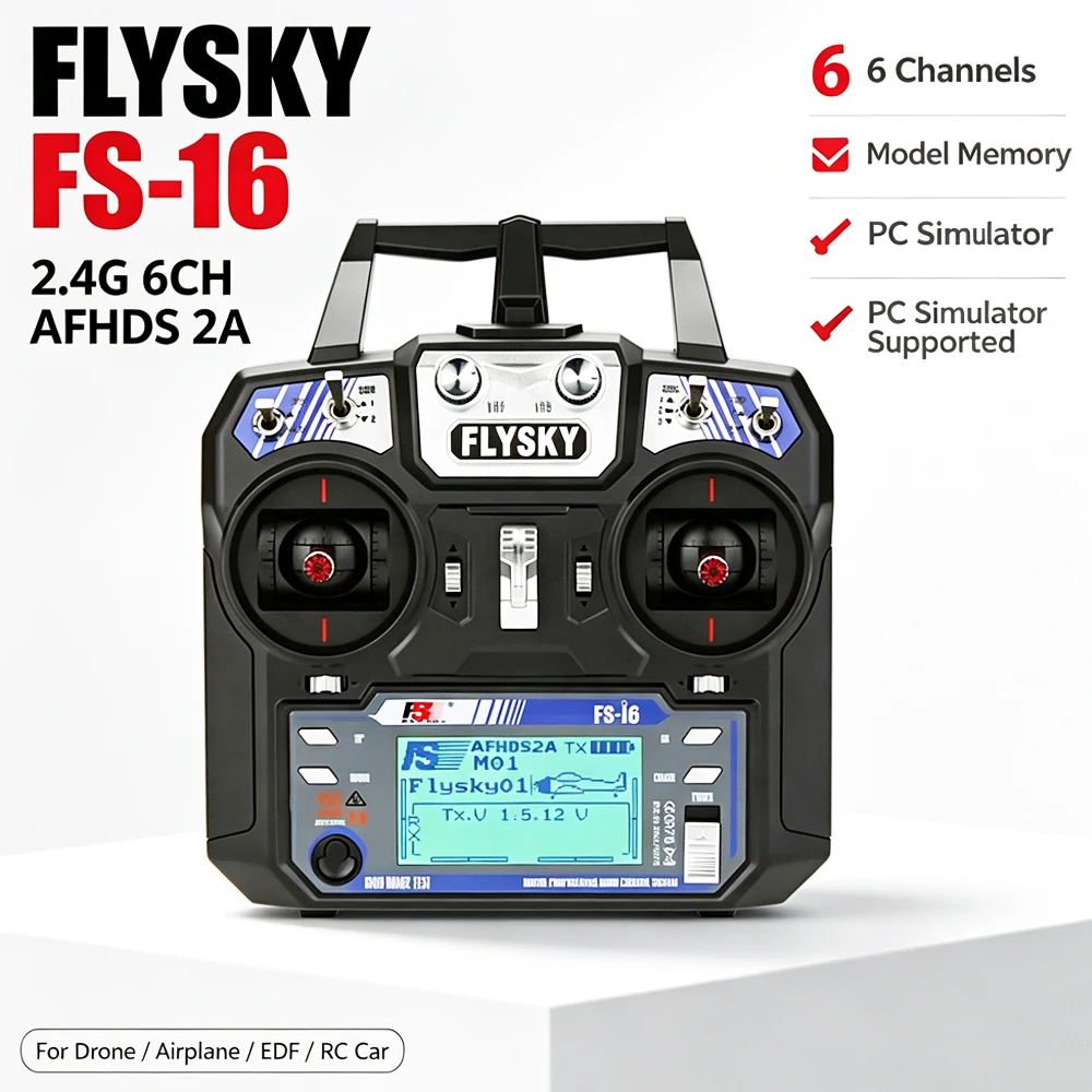 Flysky FS-i6 2.4G 6CH AFHDS 2A RC Transmitter Radio Controller For FPV Racing Drone Fixed‑wing Jet Helicopter RC Car Boat Model