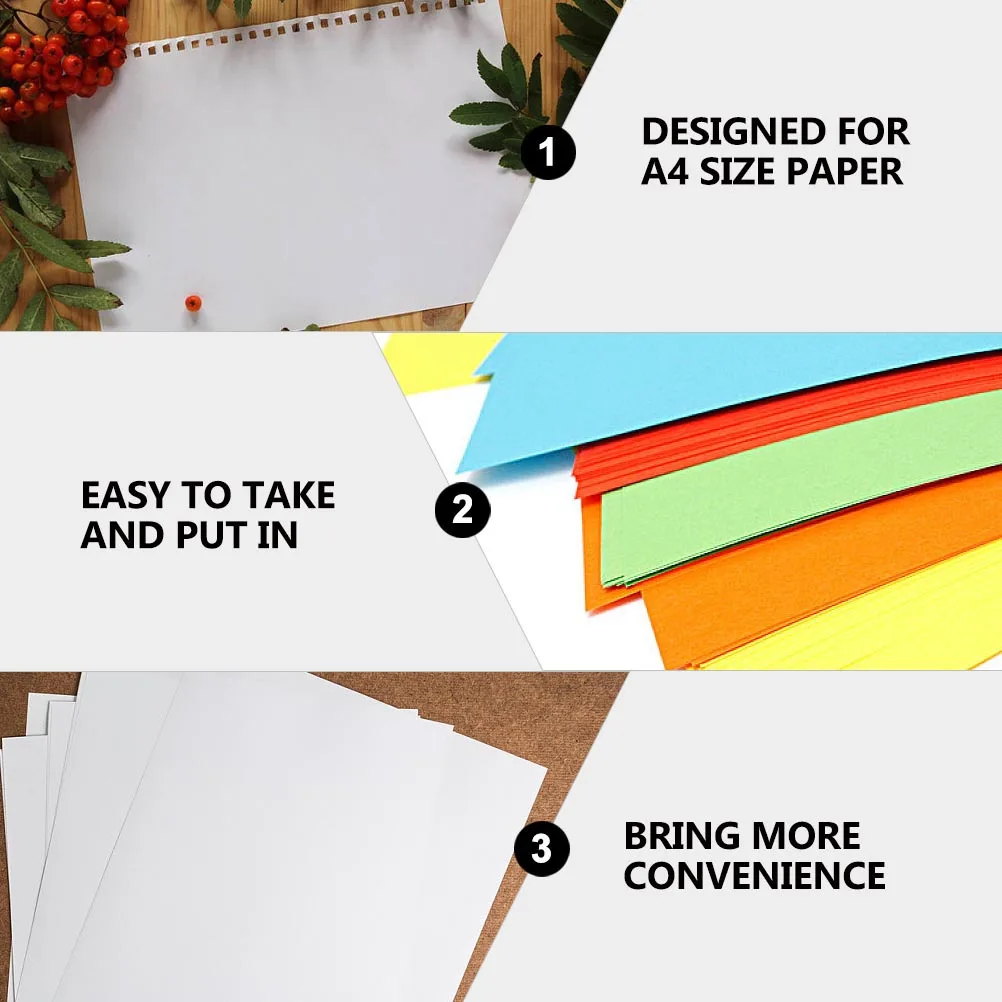 

Sturdy Creative Insert Page Pocket Designed for A4 Paper Lightweight Multi Functional File Protector Ideal for Children