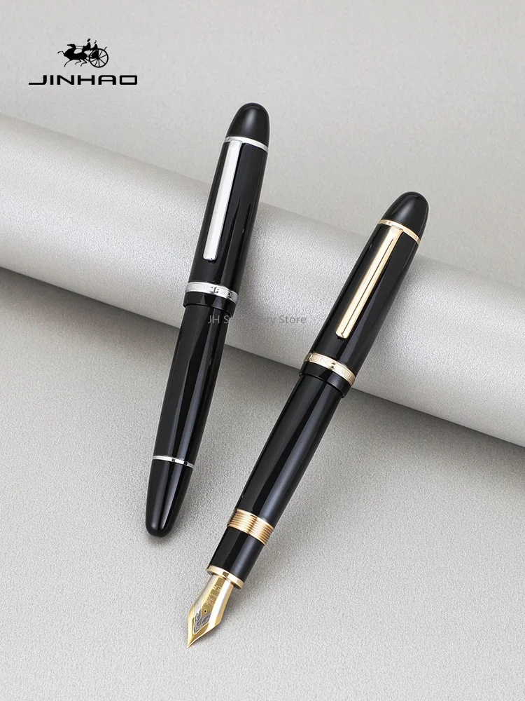 Pióro wieczne JINHAO X169 Eleganckie czarne z srebrnym klipsem, stalówka M/F/EF, pióro do pisania tuszem, pk 9019 X159 P136, artykuły szkolne, artykuły papiernicze — zdjęcie produktu 6