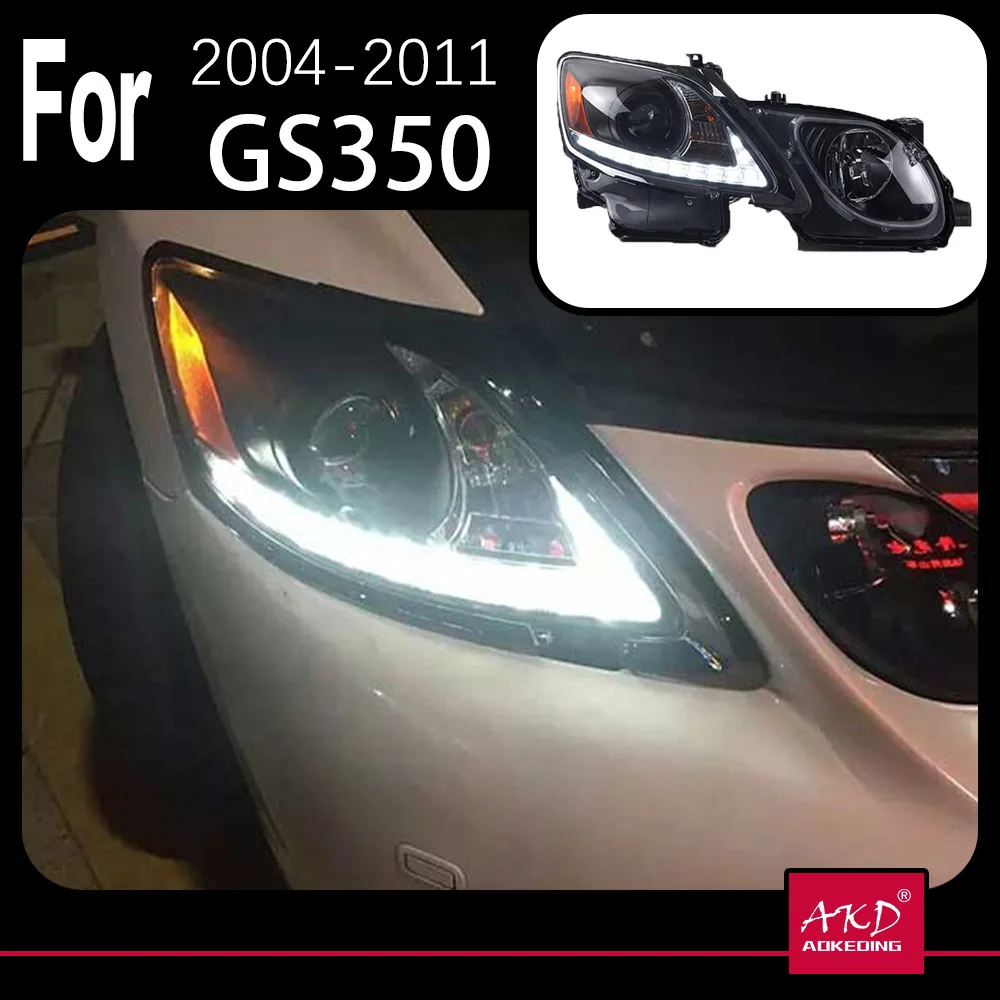 AKD Car Model Head Lamp for Lexus GS350 Headlights 2004-2011 GS300 LED Headlight DRL Hid Bi Xenon Auto Accessories