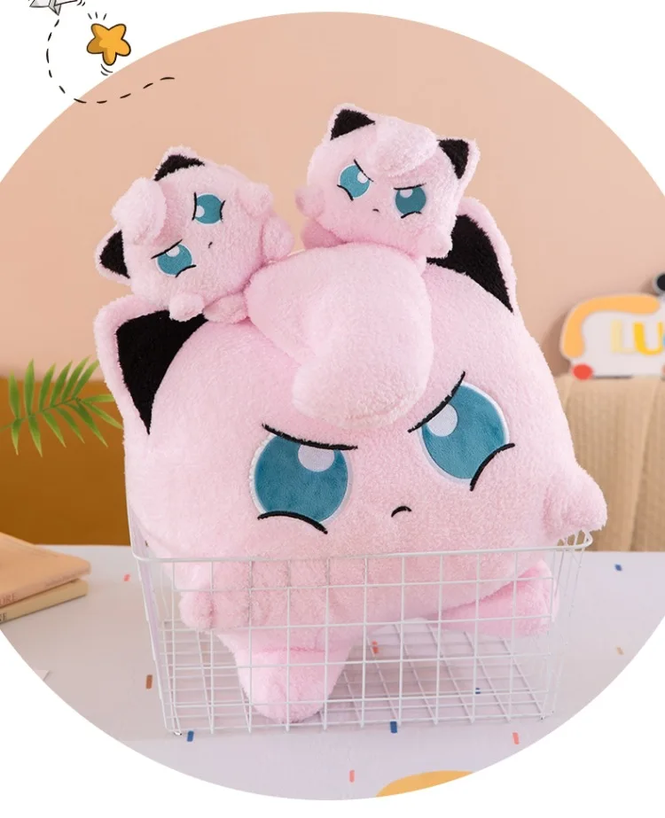 Sehr Weiches Flauschiges Jigglypuff Plüschtier Gefülltes Anime-Kuschelkissen Japanischer Stil Plüschfiguren Cartoon-Puppe Sofa Bett Heimdekoration Geschenke – Detail 15