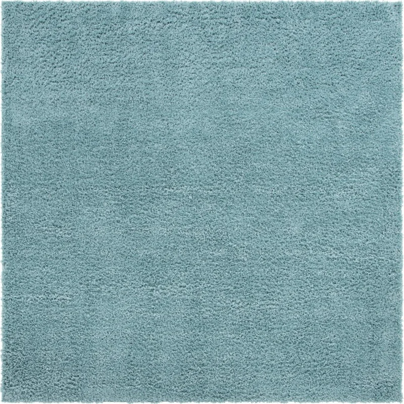 ​Davos Shag Collection Area Rug - Solid (10' Square, Aqua)