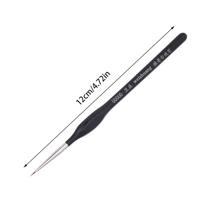 5 قطعة 00000 الدقة غرامة تلميح فرشاة الطلاء مجموعة لنماذج الاكريليك مصغرة مصغرة التفاصيل النايلون الشعر رقيقة اضافية غرامة فرشاة الرسم