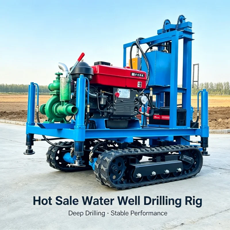 Customized Hydraulic Water Well Drilling Rig, Small Diesel Drilling Equipment for Rural Water Supply & Farmland Irrigation