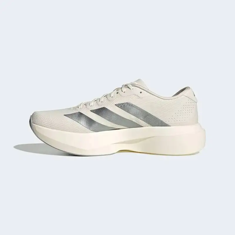 

KI6900 Mens Adidas Racing Running Shoes Off White Light Silver Lightweight Breathable Sport Sneakers