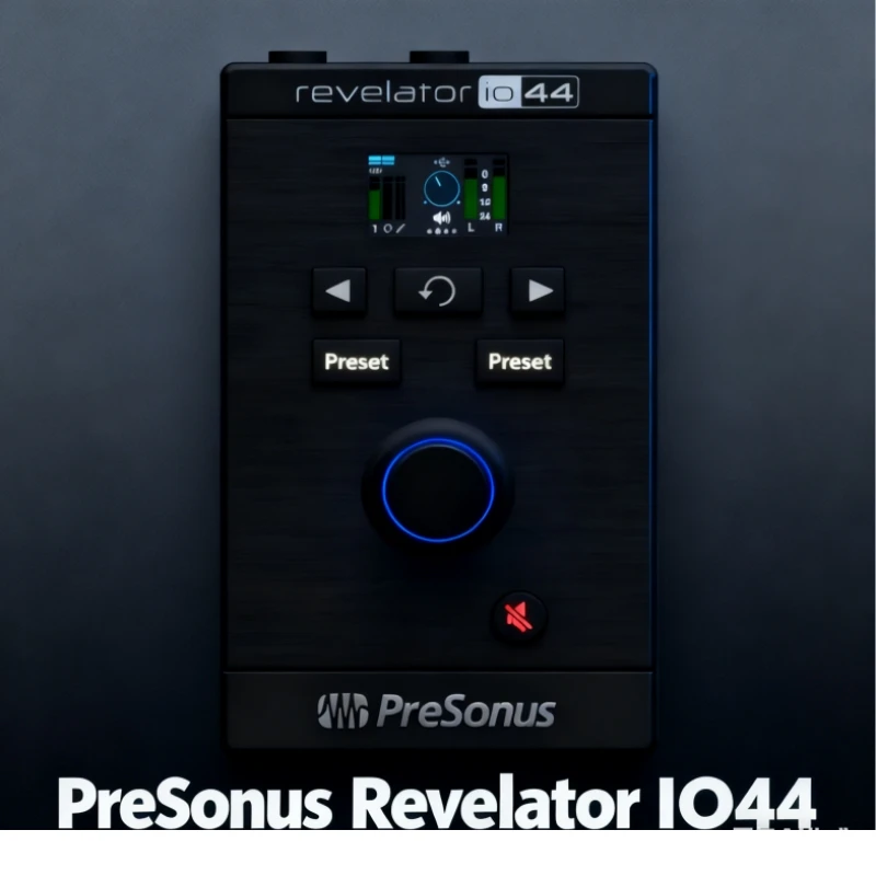 USB-C ultracompacto ® interfaz de audio compatible PreSonus Revelator io44 para grabar, streaming, podcasting