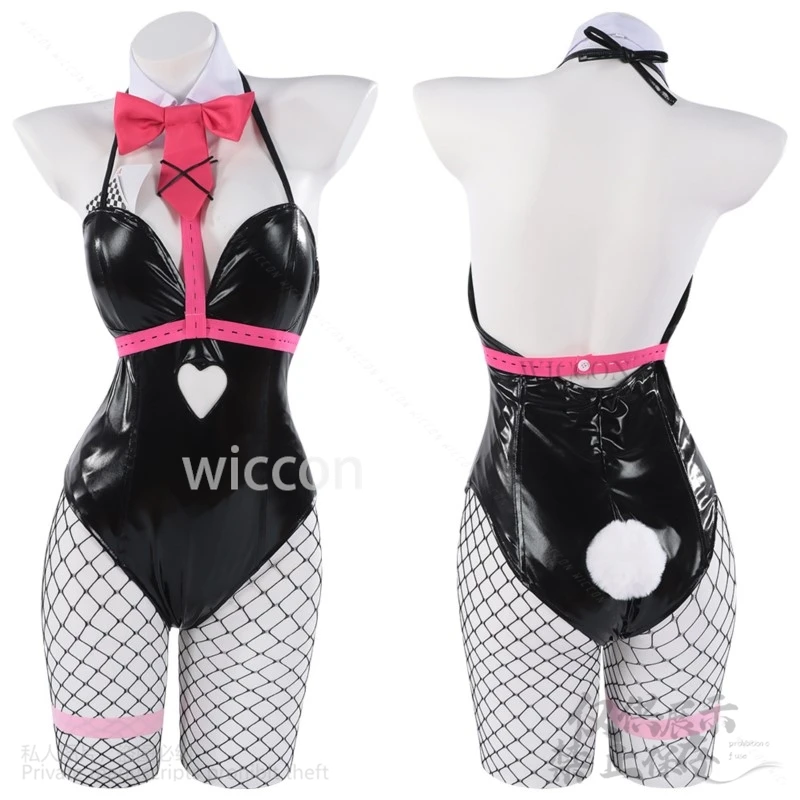 กระต่ายหลุมอะนิเมะโครงการเกม Sekai สีสันคอสเพลย์ Mikuuu เครื่องแต่งกายเซ็กซี่ Jumpsuit Idol Vtuber สาวกระต่าย Cos ที่กําหนดเอง