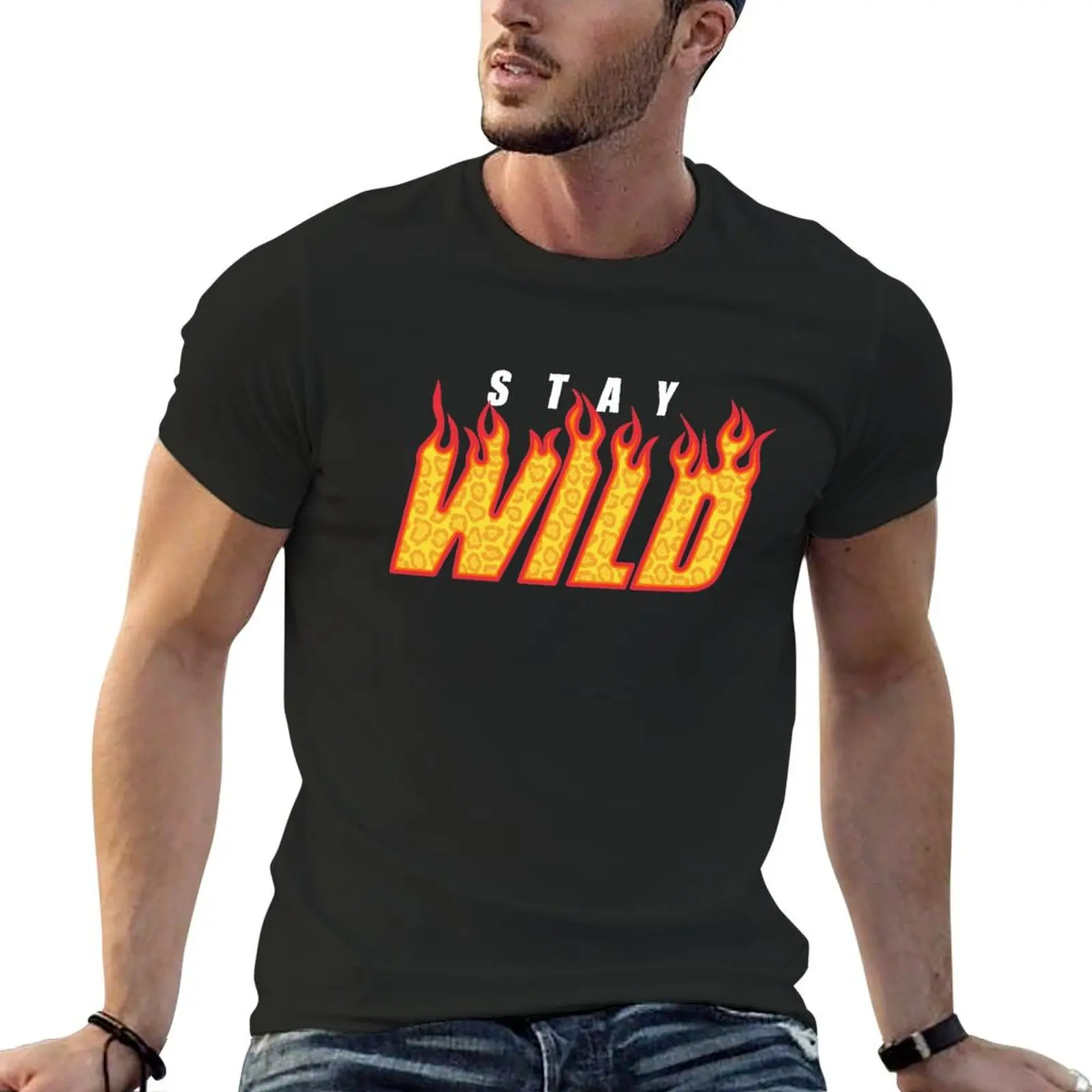 

Stay Wild Fire Ben Azelart T-Shirt shirts graphic tee cute clothes anime t shirts man clothes mens cotton t shirts