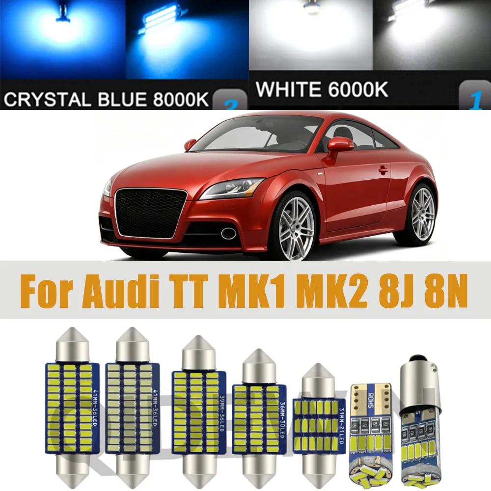 Car Interior LED Light For Audi TT MK1 MK2 8J 8N 1999 2000 2007 2008 2010 2011 2012 2013 2014 Accessories Canbus Bulbs Auto Part