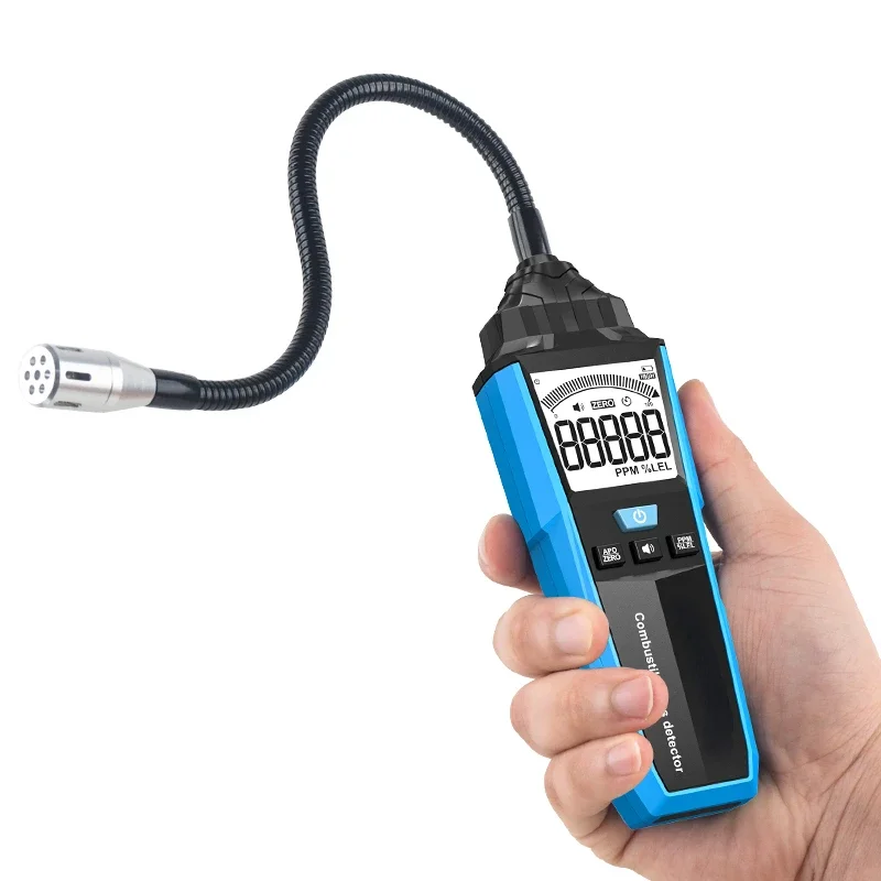 

Digital Combustible gas detector Sensitive LCD Color Screen Display Sound Analog Bar Double Alarm
