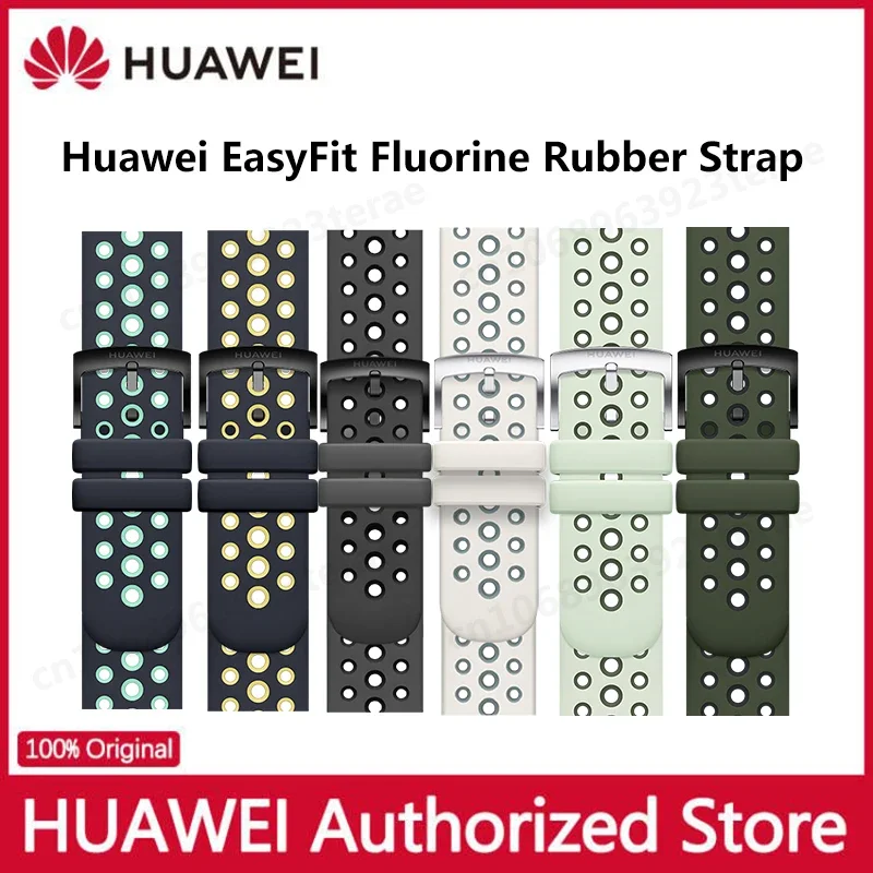 

Original Huawei EasyFit Fluorine Rubber Band Sports Watch Strap for WATCH GT Series Smart Wearable Watch Strap 22mm