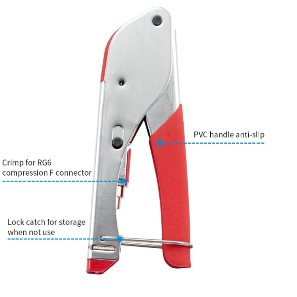 1set Coaxial Cables Compression Pliers Electricity Tool Set With F Connectors Tool Rotary Stripper Cable Wire Stripper