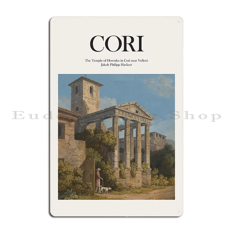 Cori Italy Metal Plaque Poster Designer Create Cave Painting Cave Tin Sign Poster