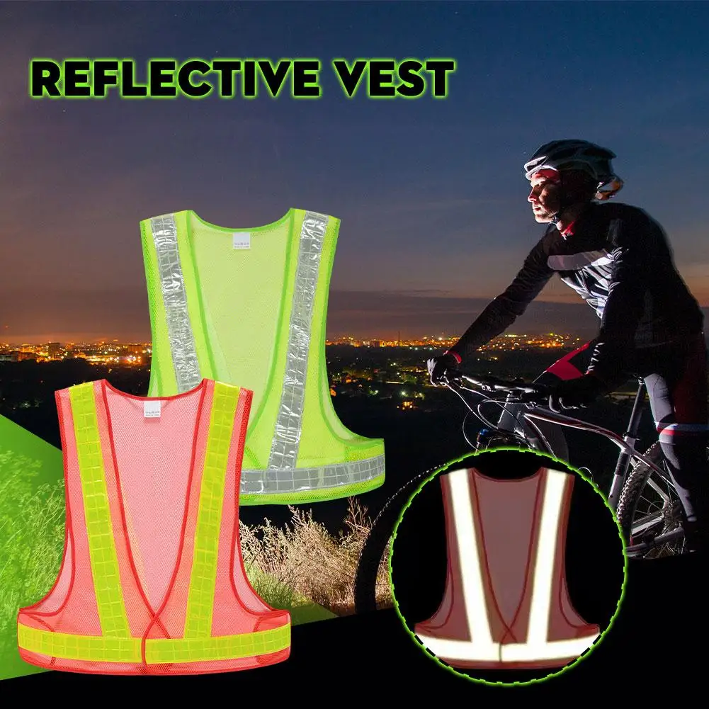 Reflective Safety Vests Lightweight Elastic Vest Hi Vis Reflective Strips For Traffic Control Running Cycling L3n1