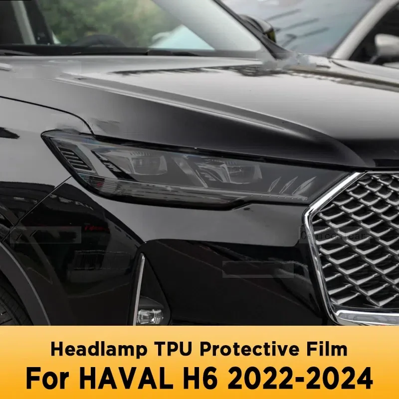 

Для HAVAL H6 2022 2023 2024, оттенок автомобильных фар, черная защитная пленка, виниловая защита Cocer, прозрачная наклейка из ТПУ, аксессуары
