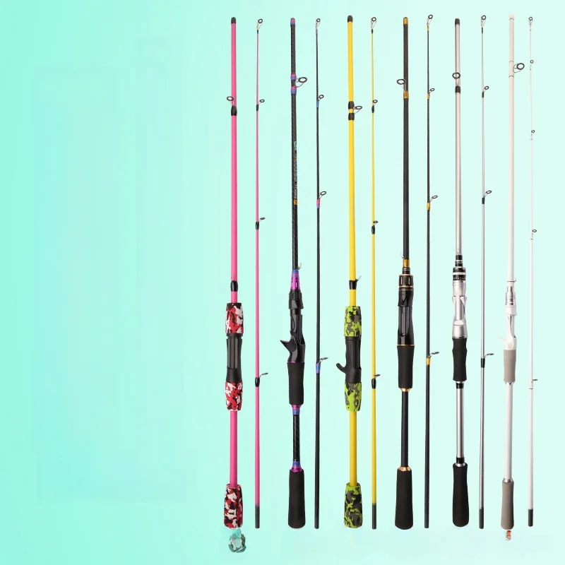 Complete Set Fishing Rod Lure Rod Glass Steel Material Hard Type for Ocean Beach Fishing Outdoor Camping Travel Supplies