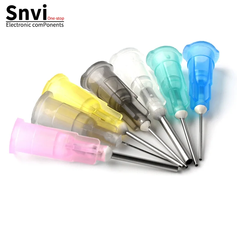 Stainless Steel Luer Lock Dispensing Needle, Precision Dispensing Needle, Industrial Glue Injection Flat-Tip Needle, Plastic-Ste