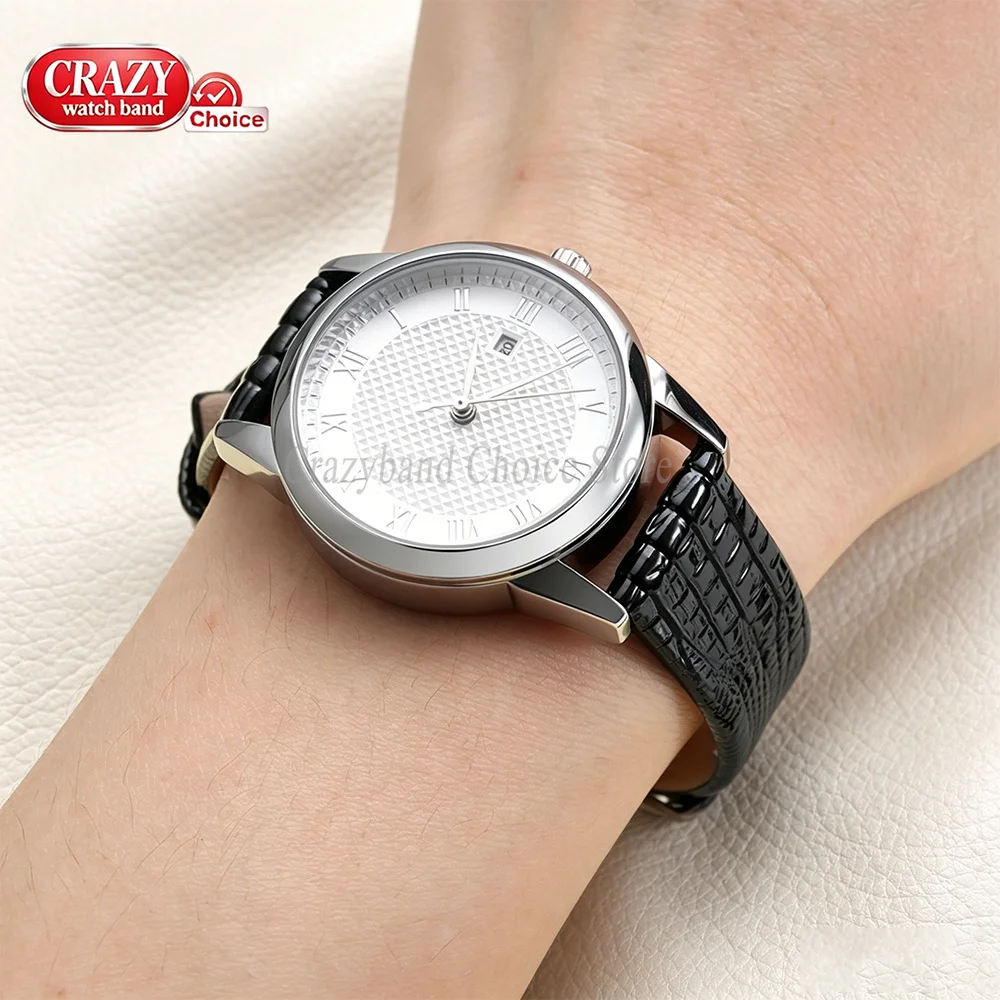 Schlanke Leder-Uhrenarmbänder, weich, für Herren und Damen, Ersatzarmband, hochwertiges Business-Universal-Armband, 8 mm, 10 mm, 12 mm, 14 mm, 16 mm, braun – Detail 8