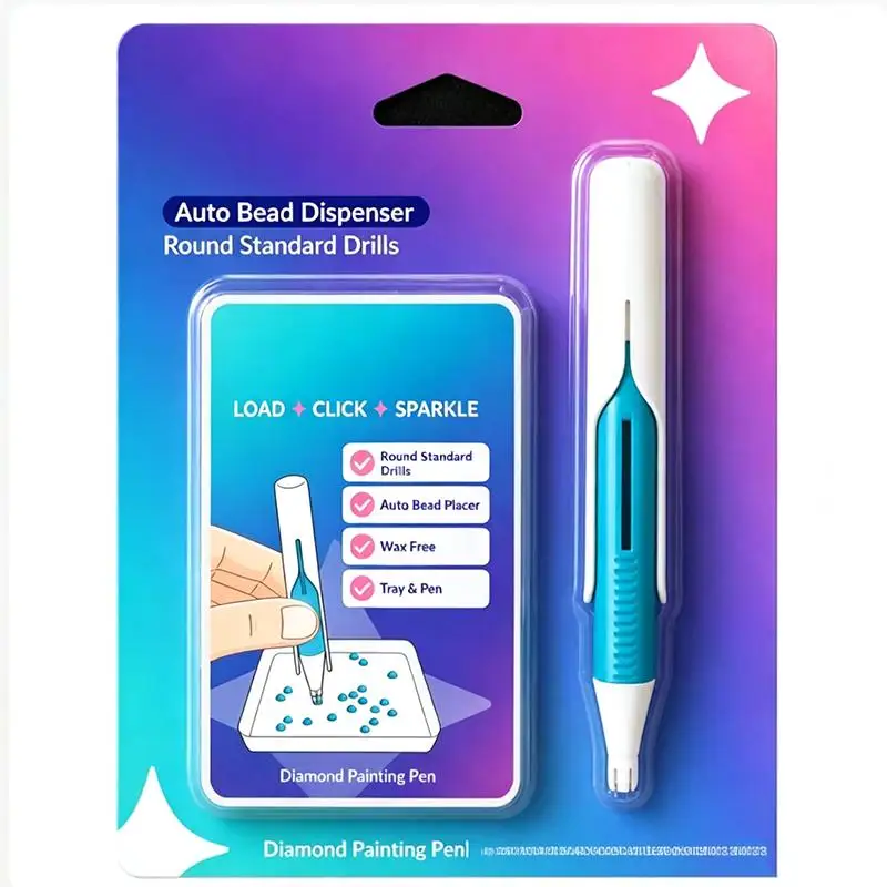 Automatischer Stift-Perlen-Spender Beadblitz Diamant-Kunst-Stift-Spender für Runde Perlen DIY-Bastelarbeiten für Erwachsene – Detail 15