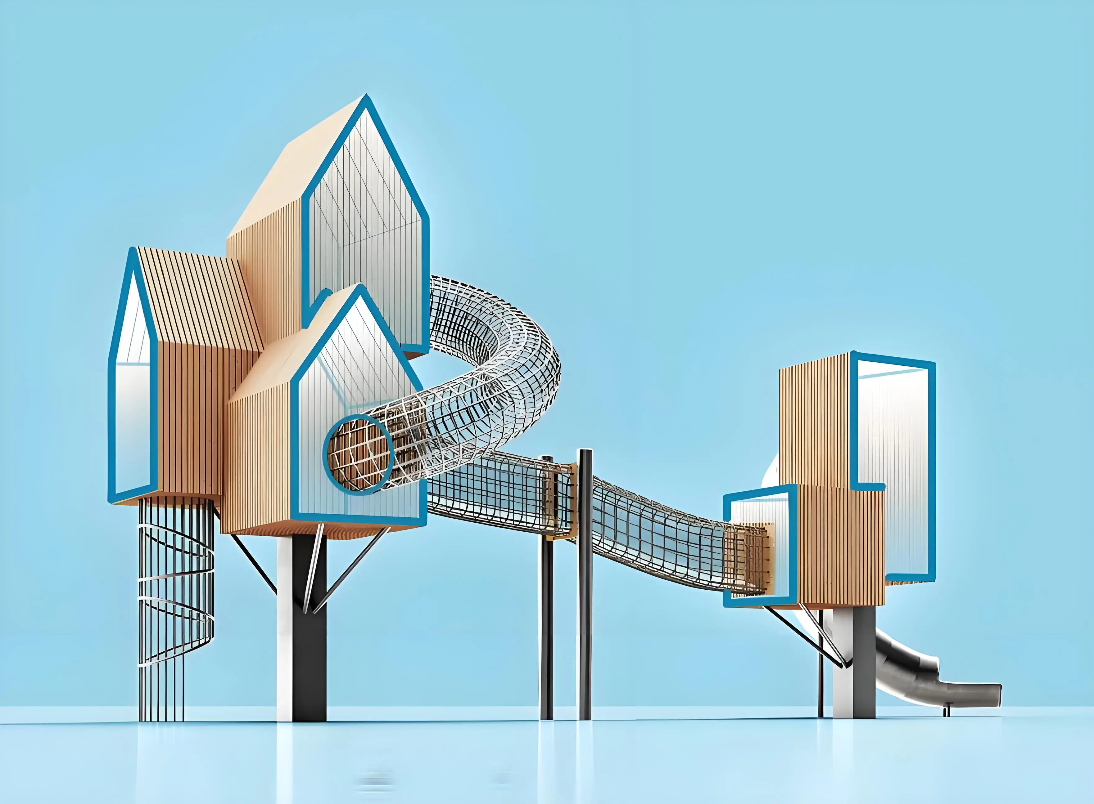 Custom Outdoor Amusement Park  - Kids Outdoor Treehouse recension och pris