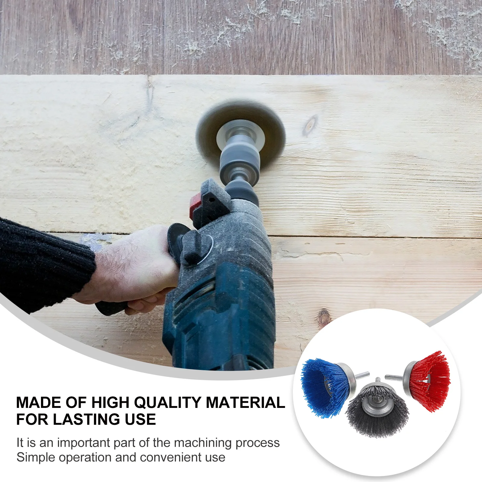 

3Pcs Polishing Wheel Durable Grinding Brush Tool for Rust Oxide Layer Removal High Efficiency Buffing Polishing Brush