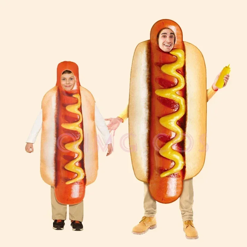 

Kids Children Role Playing Hot Dog Cosplay Mexican Festival Costumes Adult Stage Performance Costumes Hot Dog Costumes