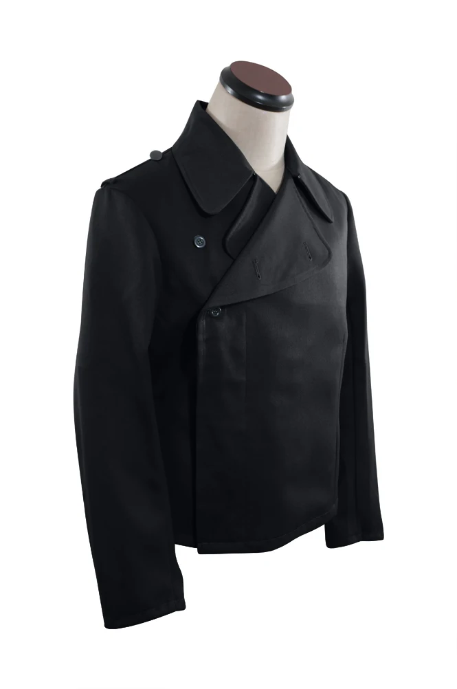 GUDI-008 WWII German Elite panzer EM black gabardine wrap jacket