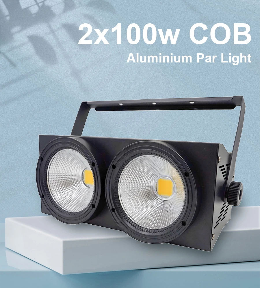 2x100W COB LED Blinder Licht 200W 2in1 Warmweiß Kaltweiß Bühnenlicht 2 Augen DMX Disco Lichter für Hochzeit Bar DJ Weihnachten Li – Detail 1