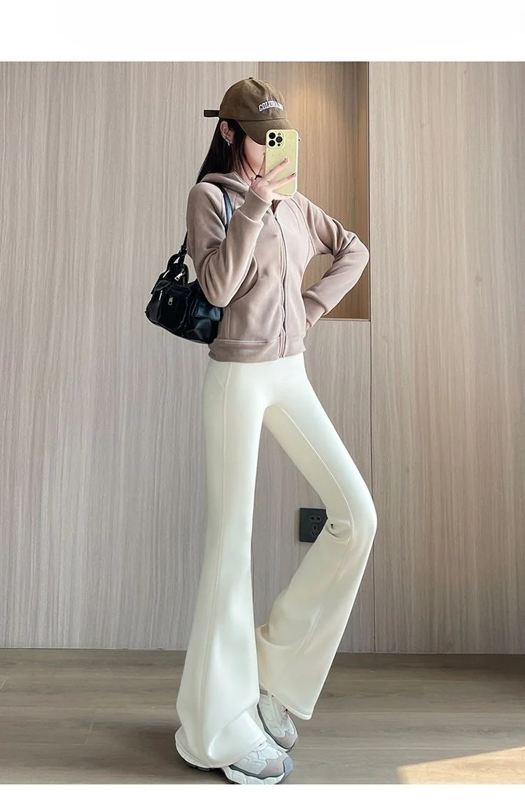 Yoga Pants Double Women Mid Length Drape Smooth Steampunk Tied Plus Size Stretchability Buttock Wine Red Pink Jk Skin Friendly