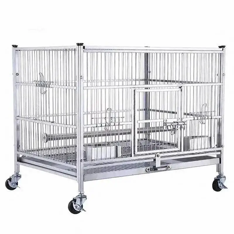 

Parrot Large Capacity 304 Stainless Steel Bird Cage Luxury Breeding Cage Lovebirds Mating Box Multifunctional Bird House Cages