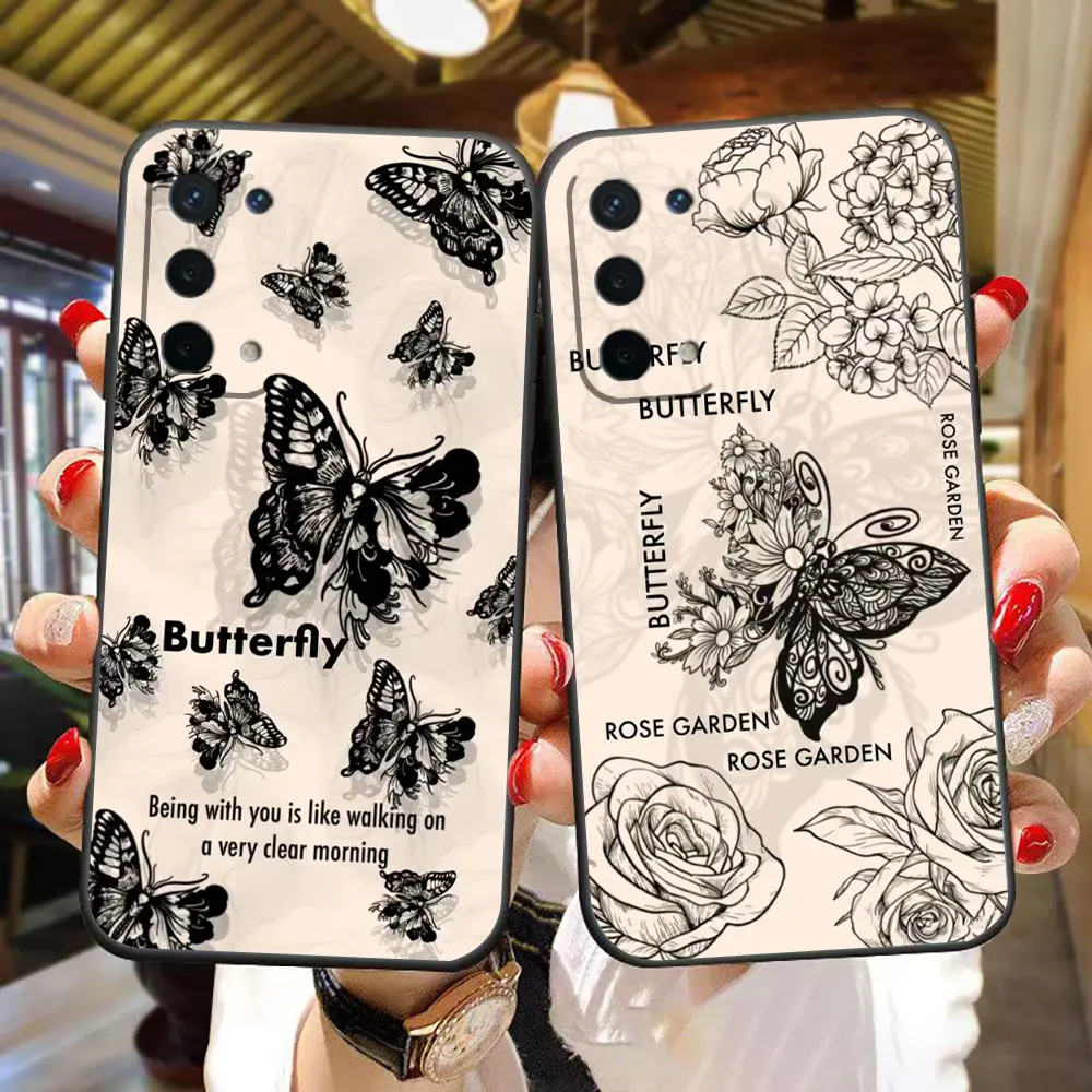 Fashion Retro Butterfly Leather Case For OPPO A9 A15 A16 A17 A38 A53 A54 A55 A57 A60 A71 A73 A74 A76 A778 A92 A93 A94 A98 Case