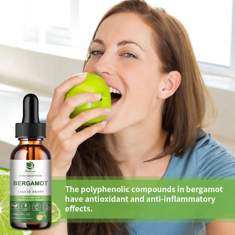 Bergamot Liquid Supplement High Absorption Support Overall Wellness Support Cholesterol and Cardiovascular Health Relieve Stress