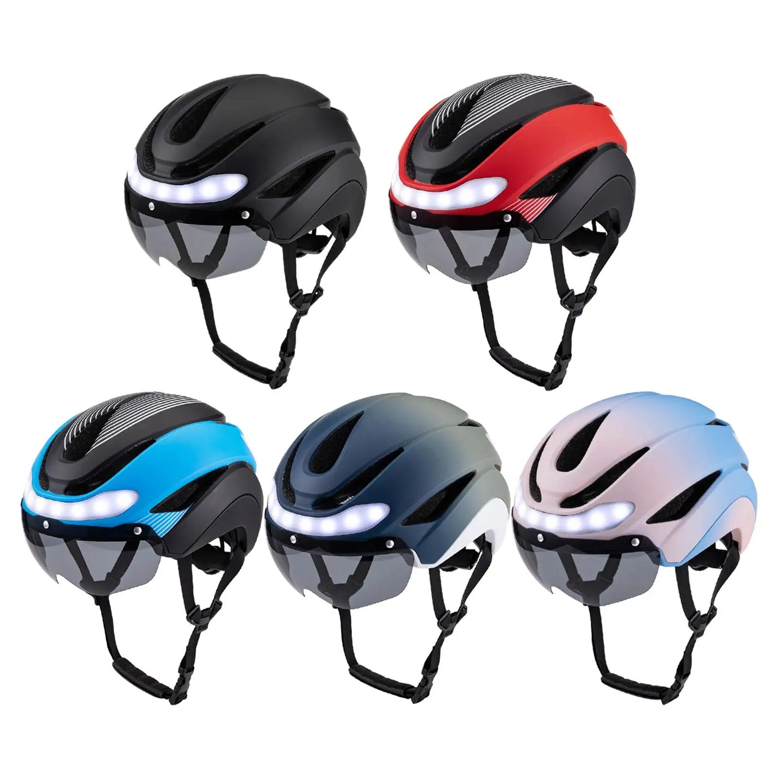 Bike Helmet with Light Shock Absorbing Adjustable Chin Strap Modern Sports Helmet for Climbing Outdoor Commuting Skating Riding