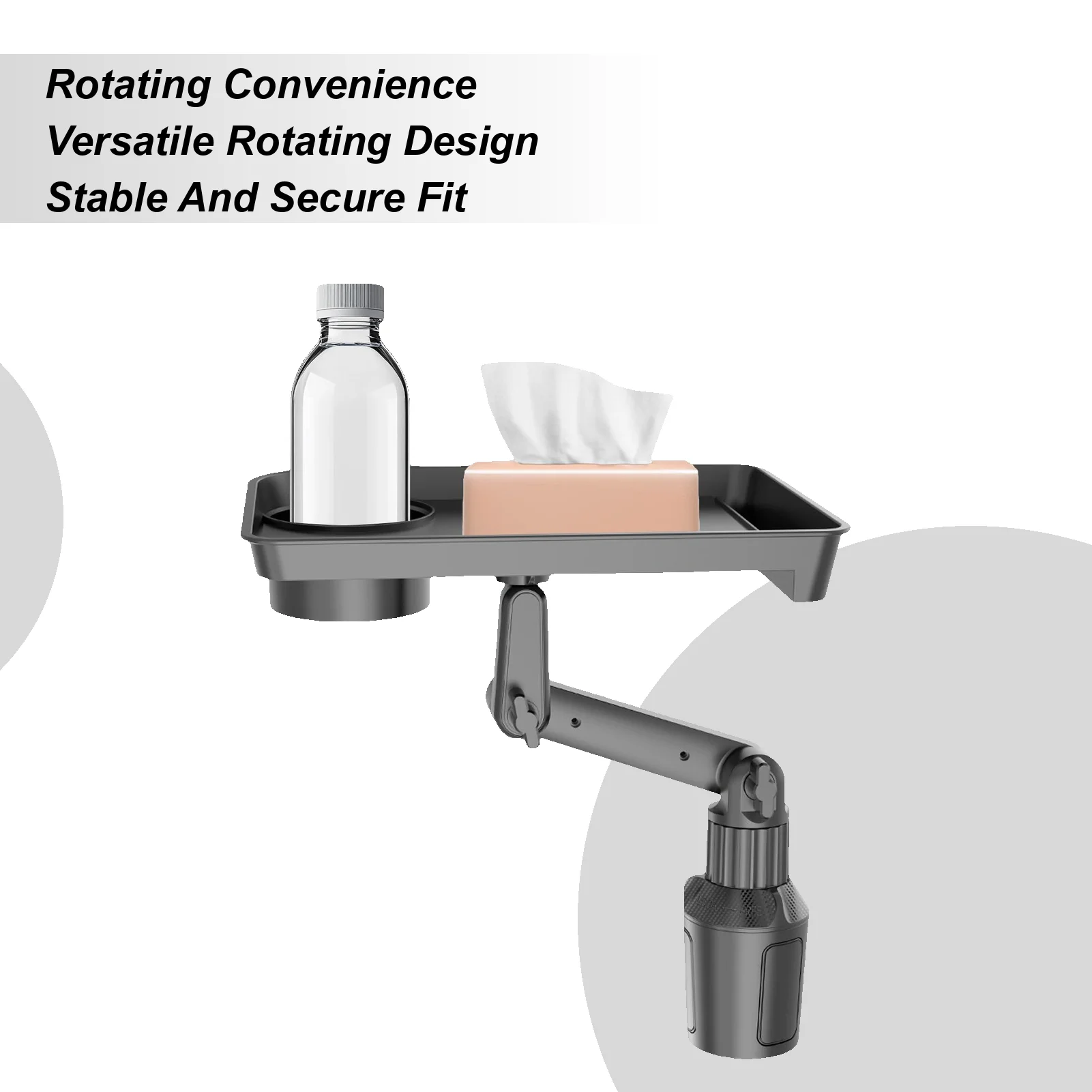 

Car cup holder Car Food Tray dining tray Detachable Car Food Tray car water cup holder 360 Degrees Rotating Shockproof Extender