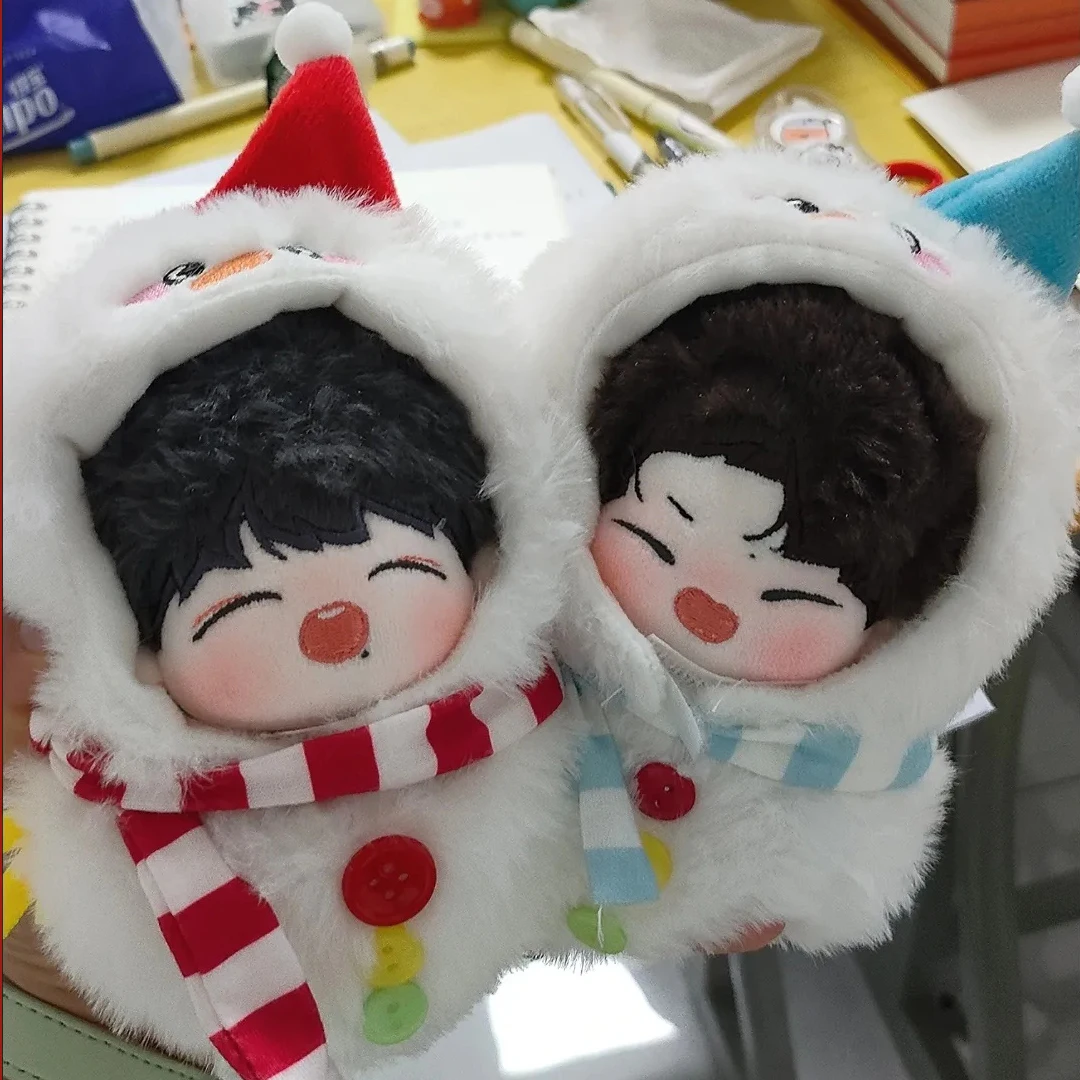 

10cm Snowman Doll Clothes Winter Outfit Cute Plush Doll Dress Up Costume Cotton Doll Accessories for Doll Clothing Change