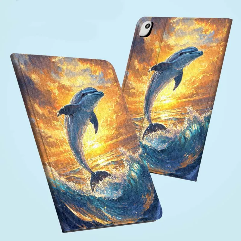 

Color Shark Sea Turtle Art For iPad Pro Air Mini 2 3 4 5 6 7 7th 8th 9th 10th 11th 10.2 9.7 10.5 10.9 11 12.9 13 Tablet Case