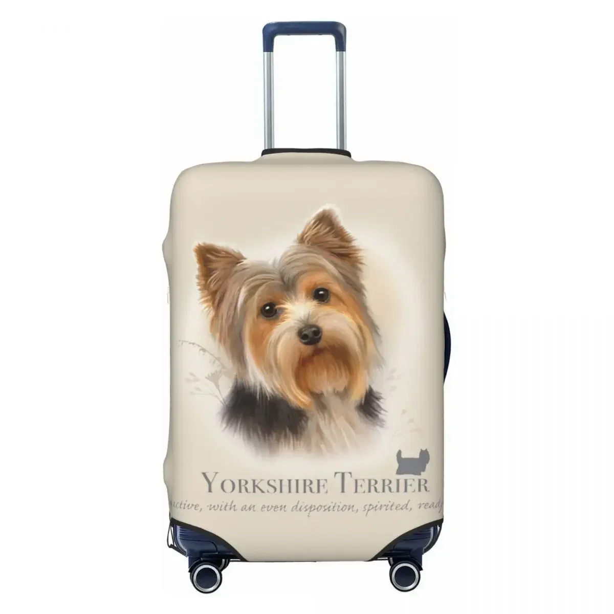 

Custom Yorkshire Terrier Dog Luggage Cover Protector Fashion Pet Animal Travel Suitcase Protective Cover for 18-32 Inch