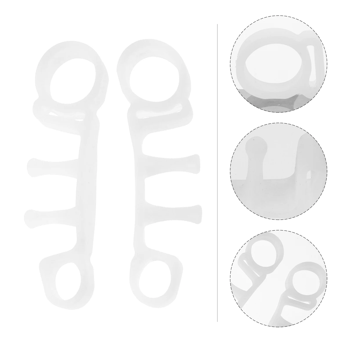 

6 Pcs Toe Pad Corrector Separators for Straightening Pedicure Silica Gel Spacers Bunions Relief Lightweight Home Travel Foot