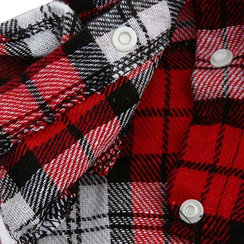 Pet Clothes Dog Shirts British Style Plaid Warm Fleece Thicken CoatWith Traction Ring for Small Medium Puppy Chihuahua Clothing