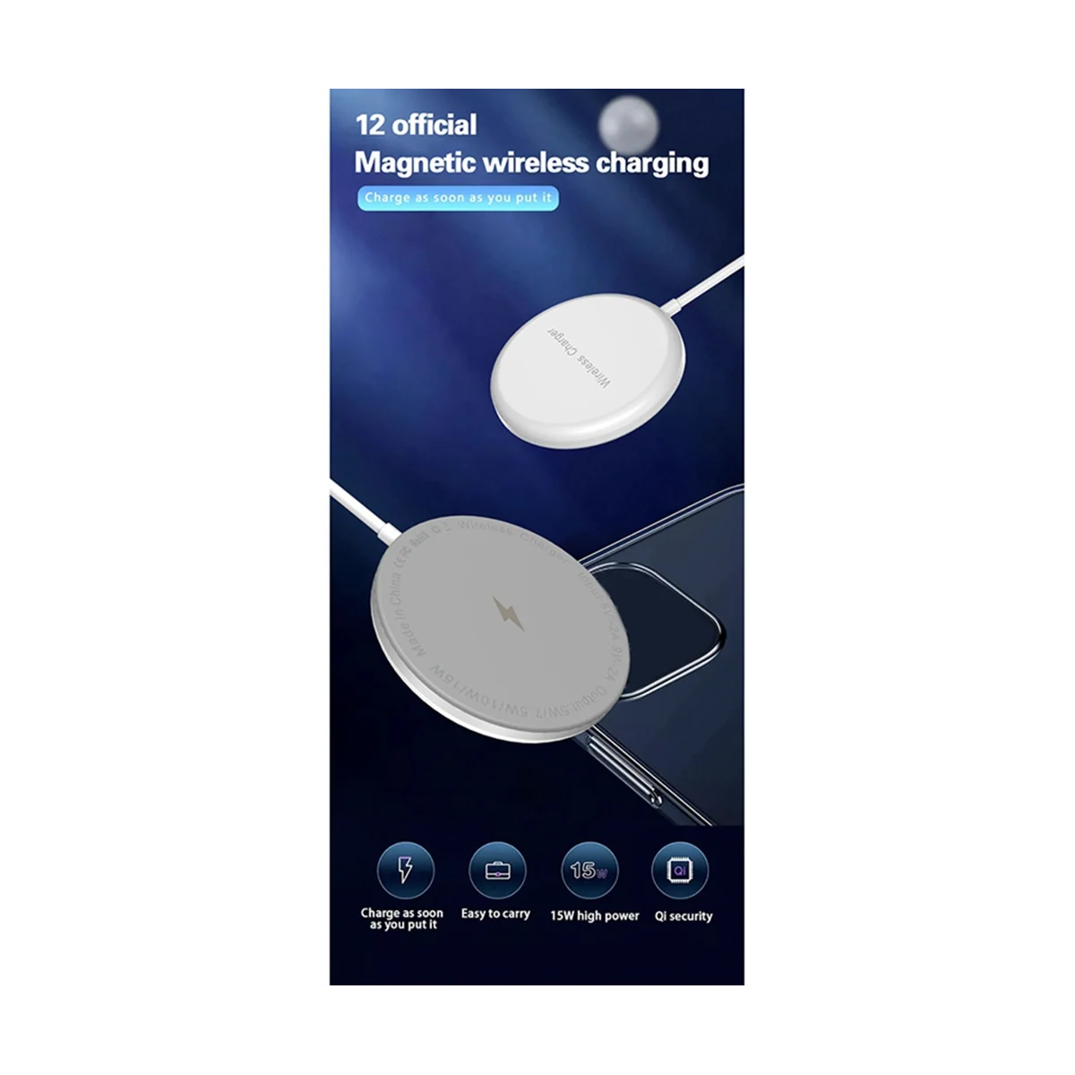 

Wireless Charger 2 Pack Magnetic Wireless Charger for : Charger Fast Charging Pad for 13 12 Pro 2 3 Pro