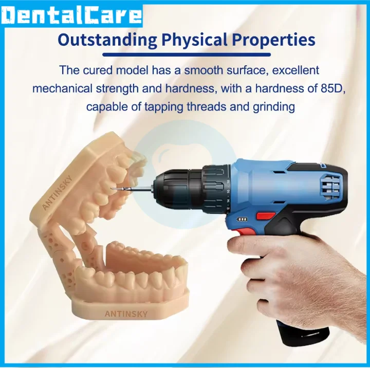 Antinsky Standard Dental Model Resin 405nm1KG for HeyGears/Phrozen LCD 3D Printer Heat Resistant 3D Dental Resin