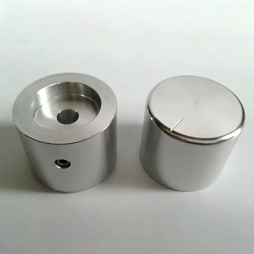 1Pcs 30x25mm Aluminum Volume Knob CNC Machined Aluminum Alloy Guitar Effector Knob 6mm Shaft Hole M4 Set Screw