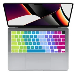 Color Keyboard Cover US Layout for MacBookAir13β15β M3 A3113 A3114 A2681For Pro 14β16β A2442 A2779 A2485 A2780 A2991 A2992 A2918