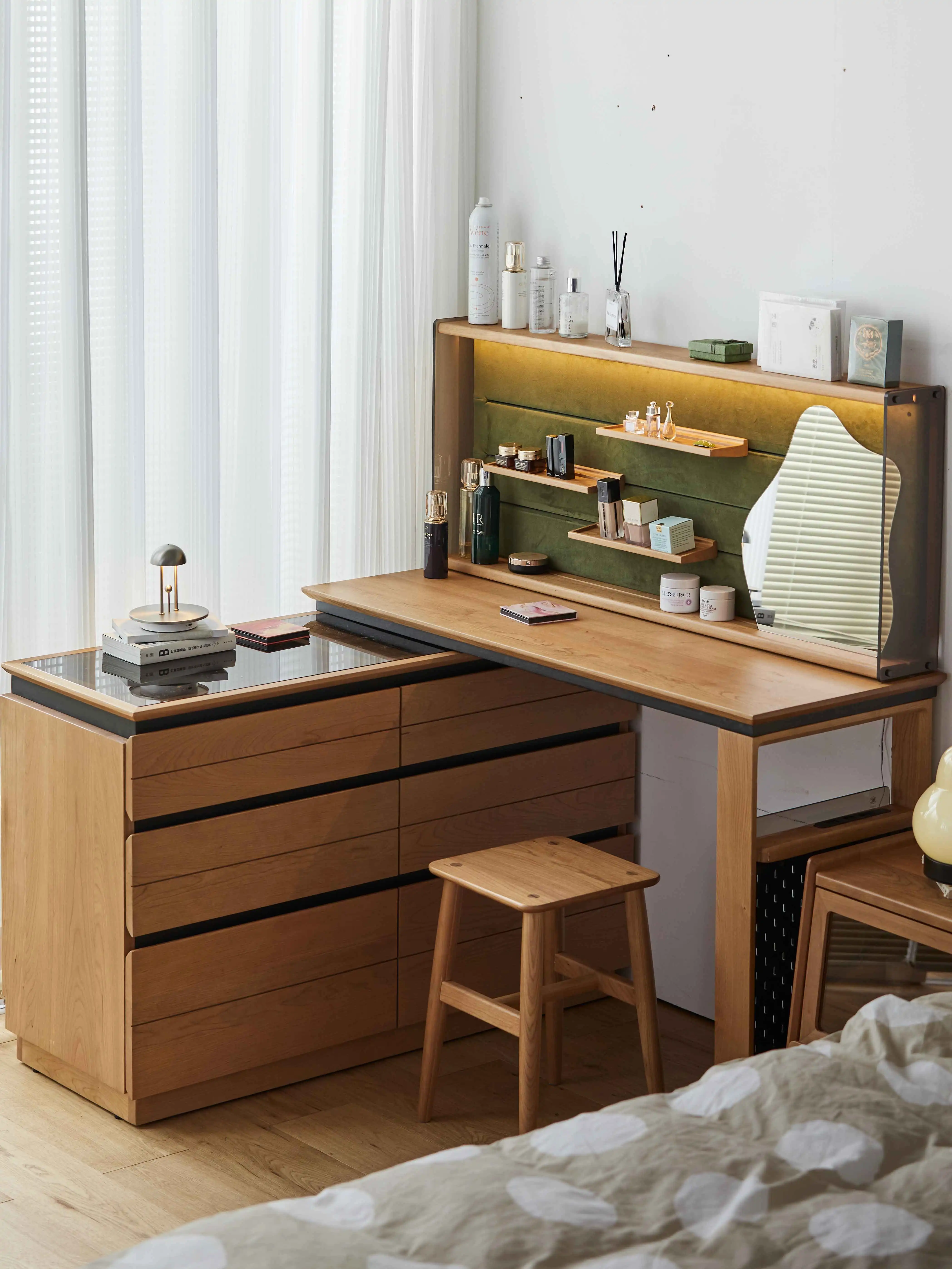 Storage Function Cheap Bedroom Furniture Dressers with Drawer Dressing Table Without Mirror